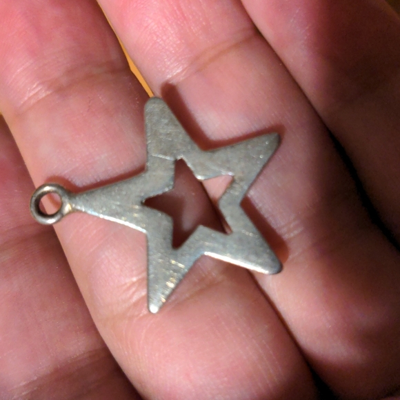 Vintage Sterling silver 925 large star pendant - Picture 3 of 4